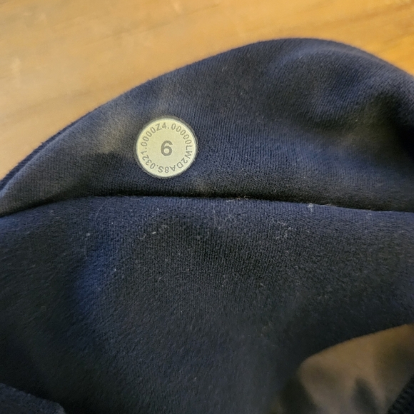 Lululemon Soulcycle Navy Blue Diamond Dye Reversible Align Bra Crop Tank Sz 6 - Picture 5 of 9
